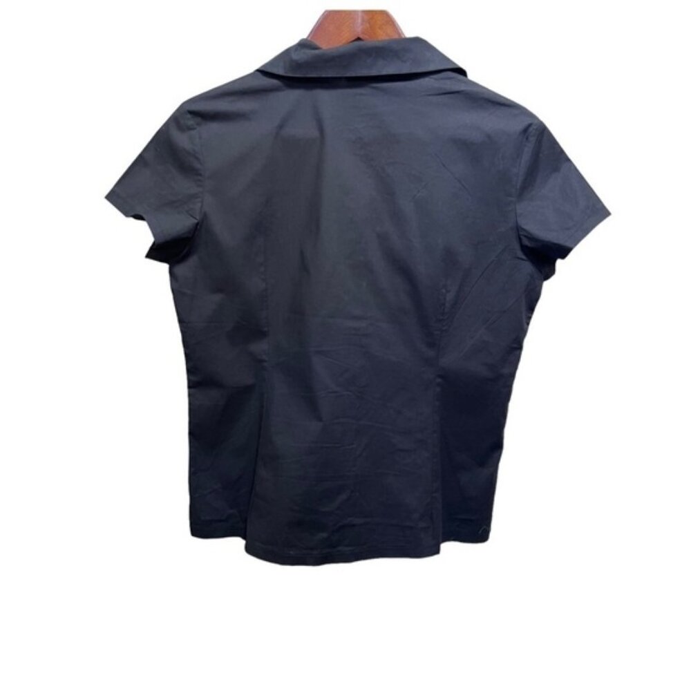 D G Dolce Gabbana Black Button Down Short Sleeve Shirt Size XL - Picture 8 of 10